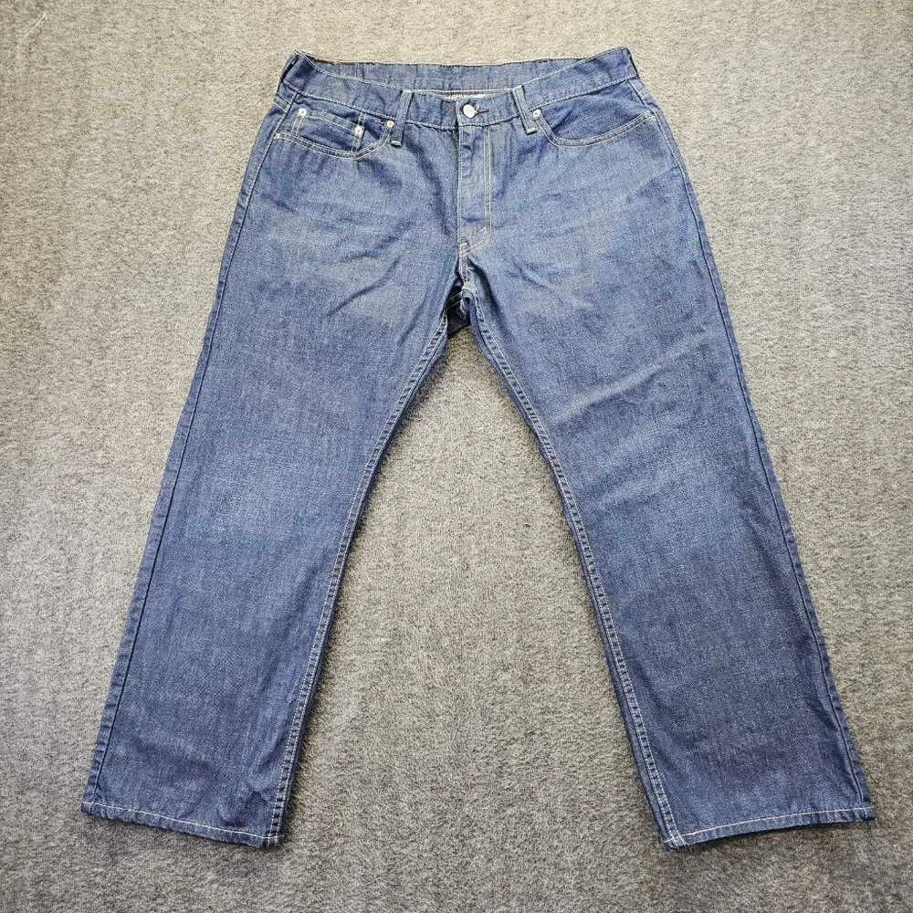 Levis 514 Jeans Mens Size 38x30 Dark Blue Wash Straight Fit Denim Cotton